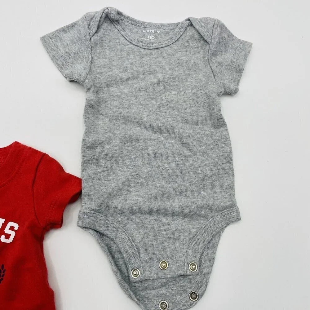 Carters Baby Infant Boys‎ Size Newborn 3 Piece Short Sleeve Bodysuit Lot 1597